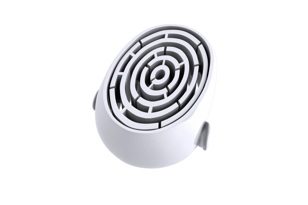 Transparent Head Labyrinth Puzzle Concept in White