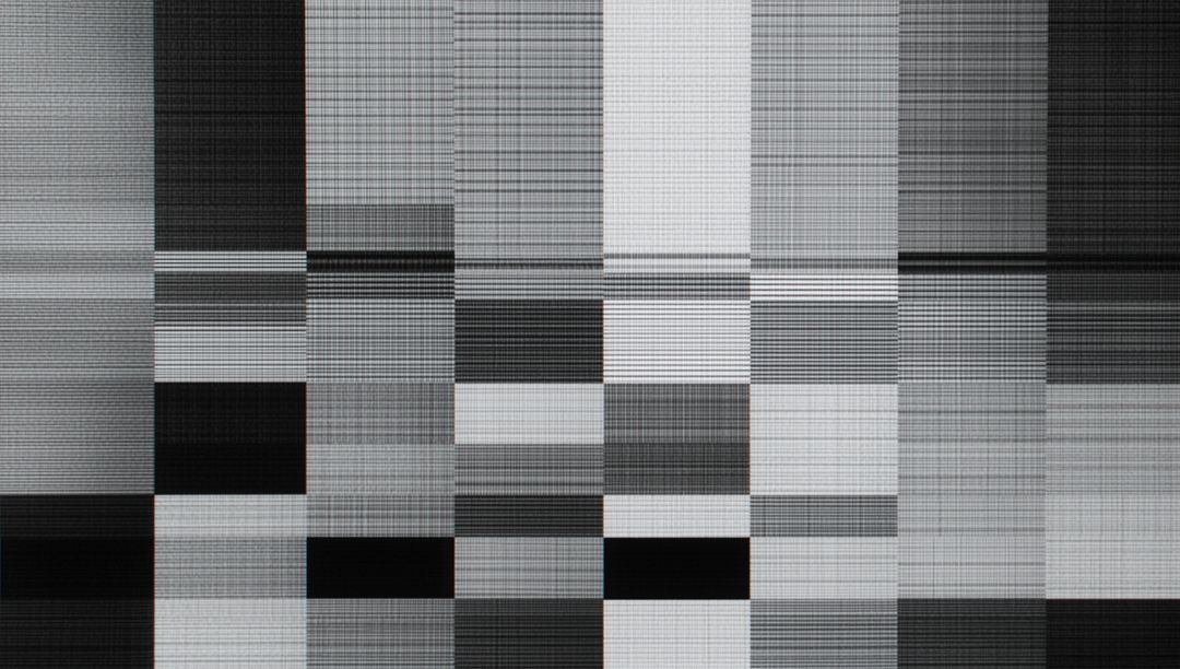 Grayscale Geometric Digital Mosaic Pattern