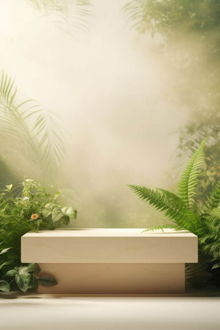 Elegant Marble Pedestal in Tropical Jungle Setting - Free Images, Stock Photos and Pictures on Pikwizard.com