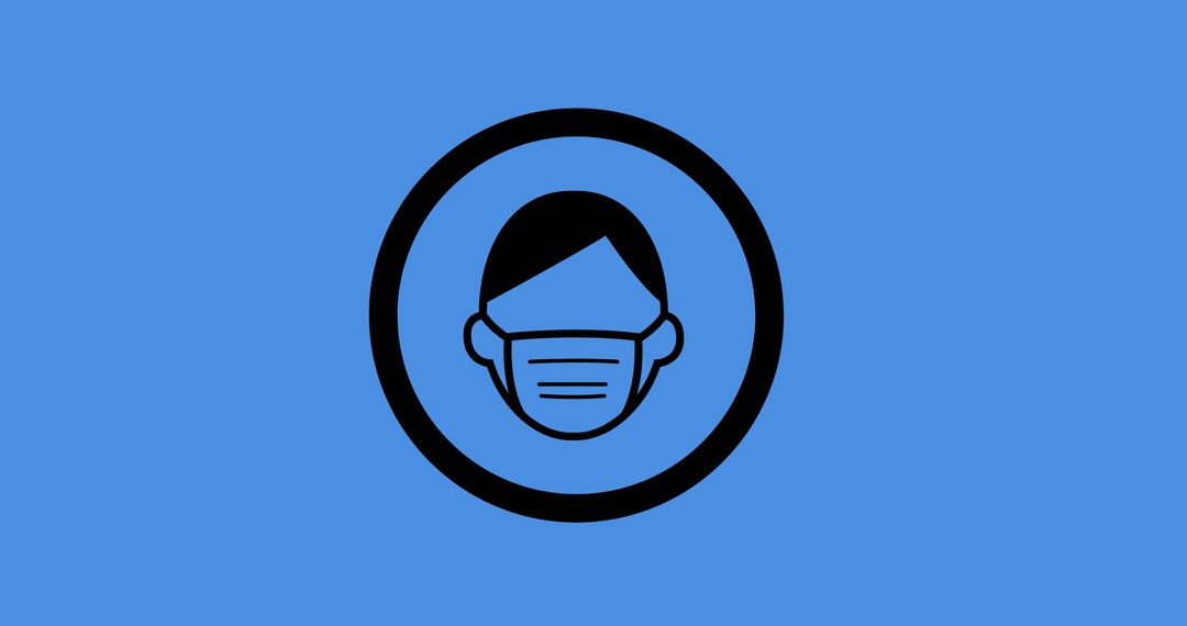 Face Mask Icon Representing Health and Safety Measures