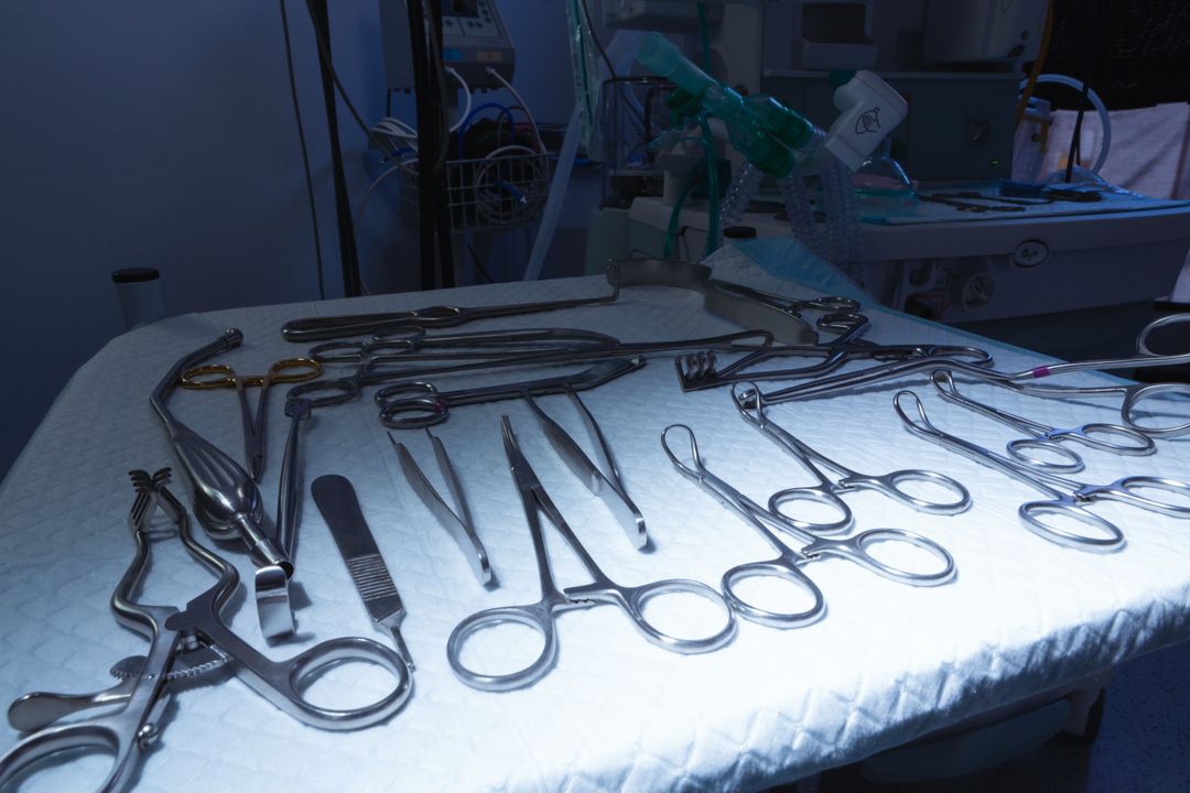 Close-up of Surgical Instruments on Table in Operation Room - Free Images, Stock Photos and Pictures on Pikwizard.com