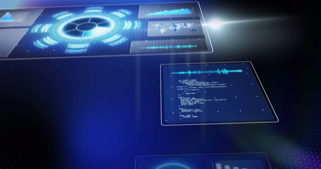 Futuristic Digital Data Analytics Interface Illustration