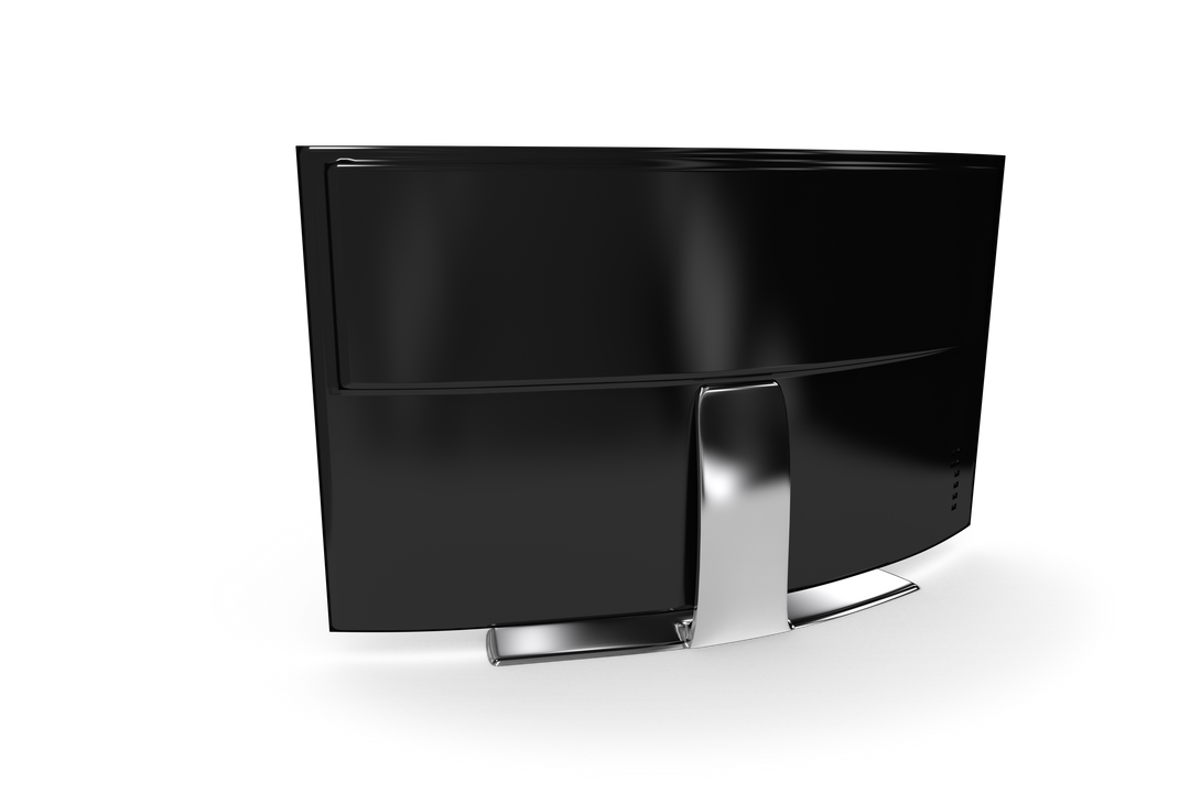 Black TV Screen with Silber Stand on Transparent Background - Download Free Stock Images Pikwizard.com