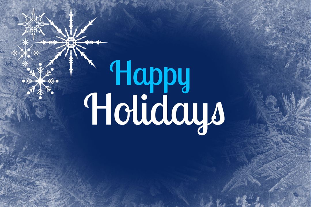 Elegant Happy Holidays Card with Snowflake Design