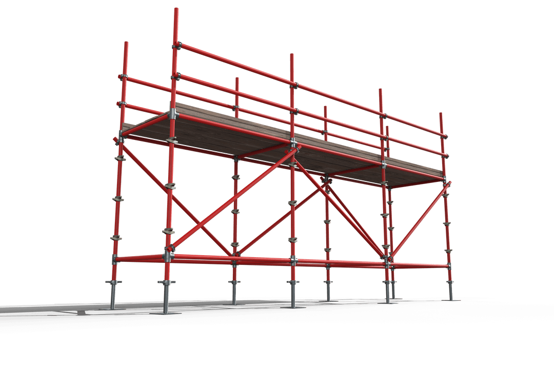 red scaffold vector illustration on transparent background - Download Free Stock Images Pikwizard.com