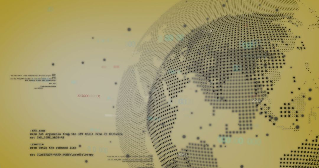 digital matrix over globe representing global data processing - Free Images, Stock Photos and Pictures on Pikwizard.com