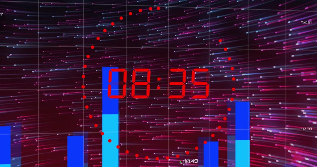 Global Digital Business Countdown Interface with Charts