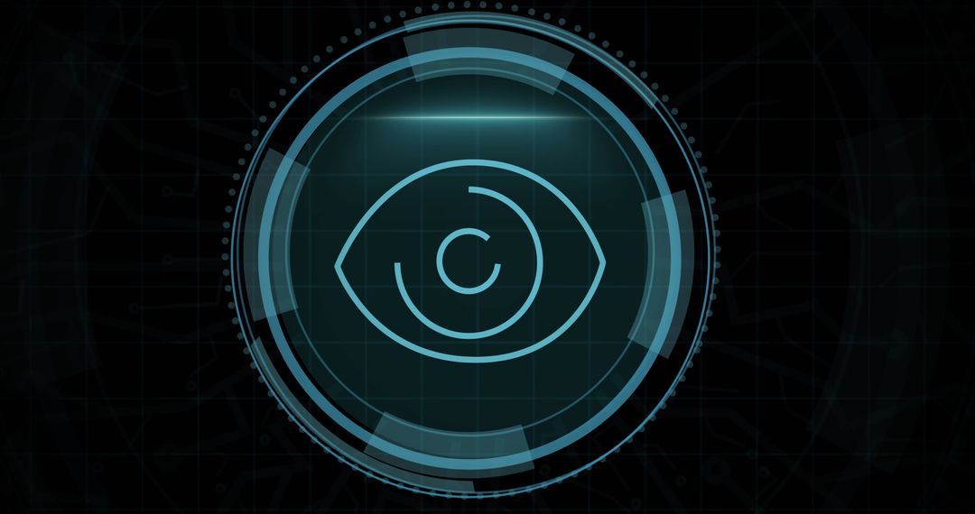 Futuristic Digital Eye Interface Symbolizing Online Security