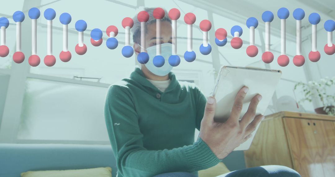 Masked Professional Analyzing Digital Genetics Data