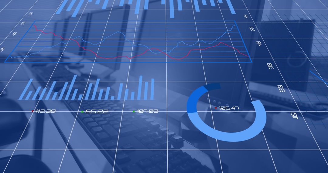 Digital Interface Displaying Business Data Analytics and Statistics