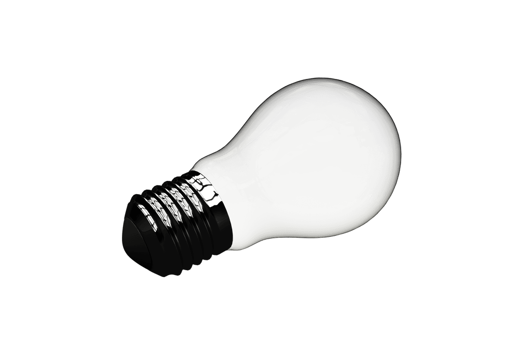 Transparent Light Bulb Illustration Symbolizing Innovation and Creativity