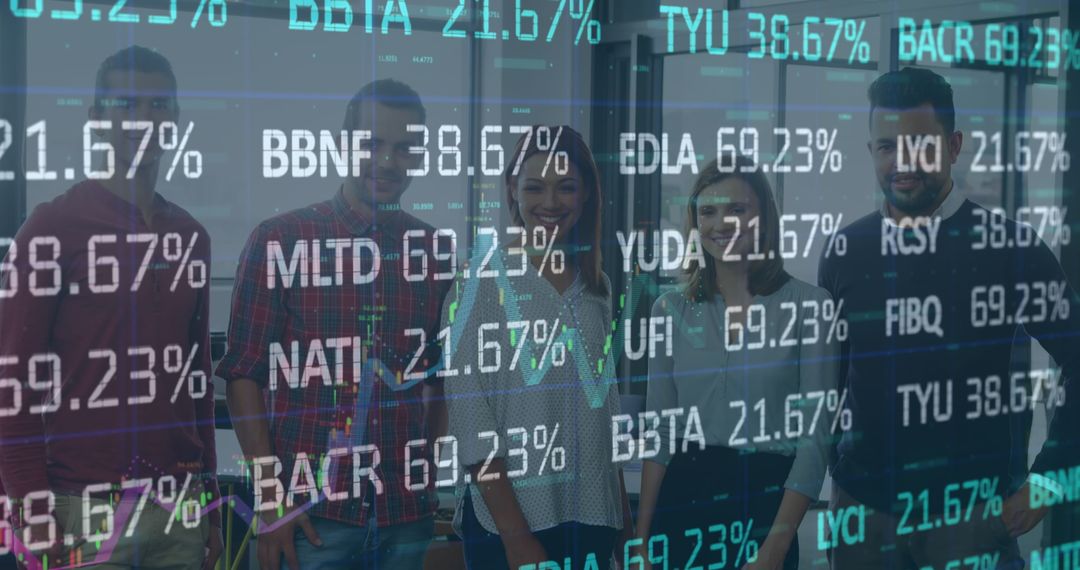 Financial Analysts Analyzing Stock Market Data and Trends