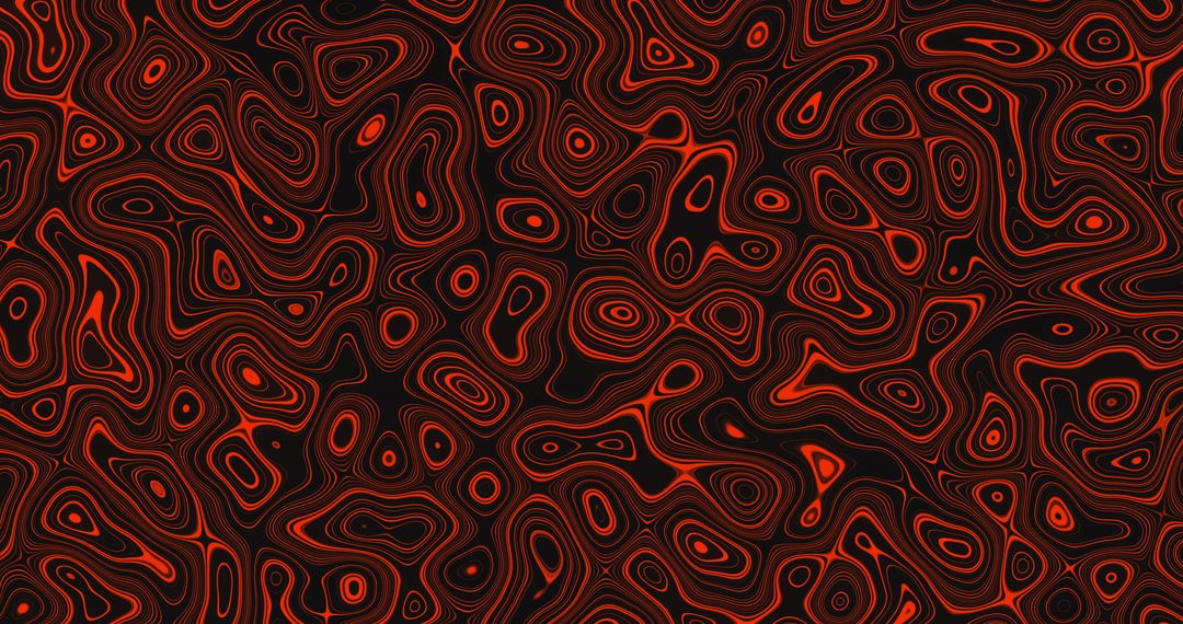Dynamic Red Abstract Liquid Shape Pattern in Looping Waves