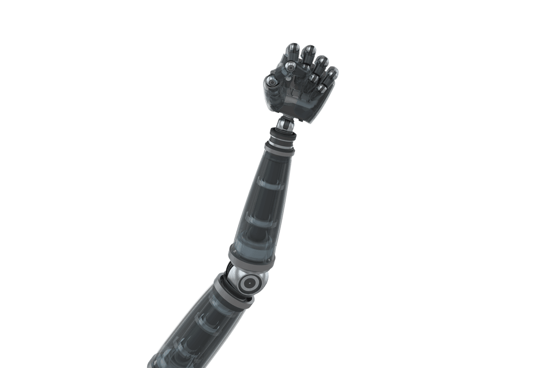 Transparent Robotic Arm with Clenched Fist