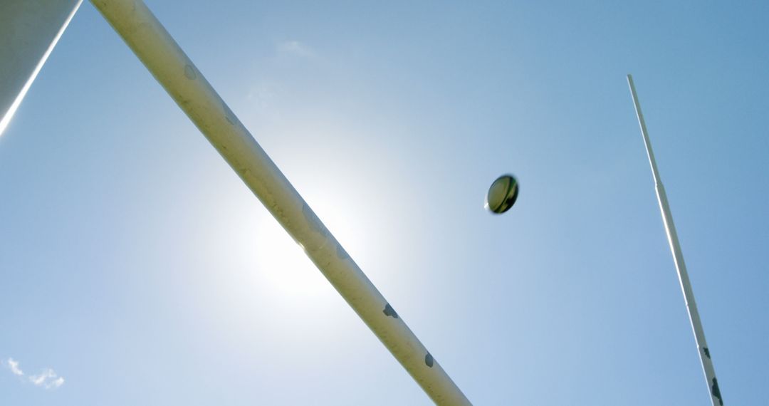 American Football Goal Post Under Clear Blue Sky - Free Images, Stock Photos and Pictures on Pikwizard.com