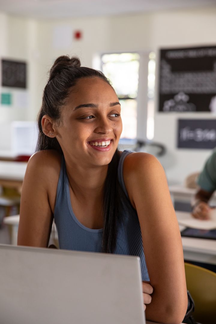 Teenage Student Engaging in Interactive Classroom Learning