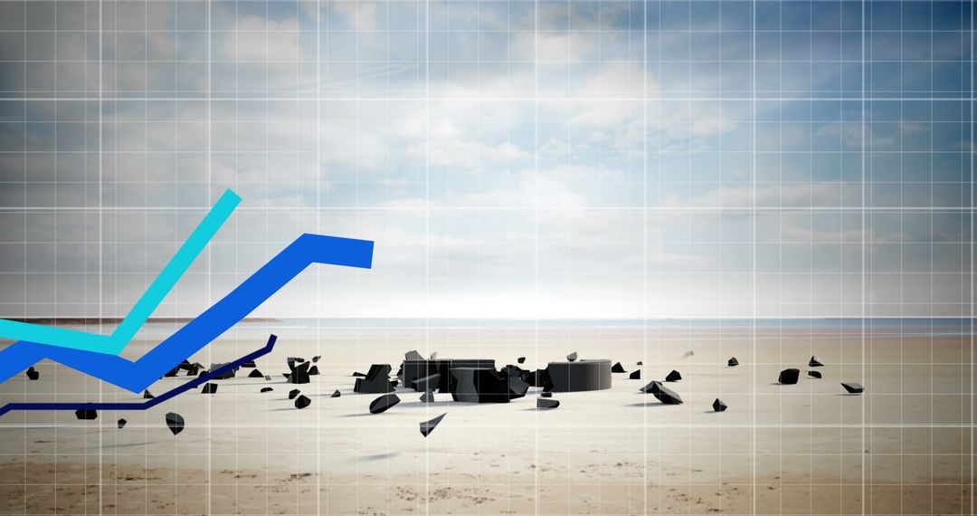 Financial Growth Chart with Pound Symbol in Digital Concept