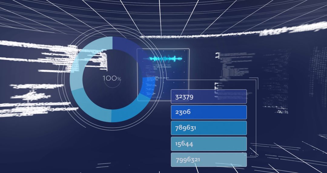 Futuristic Data Visualization on Digital Screens