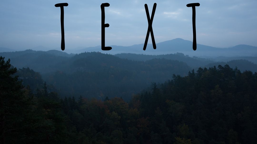 Misty Forest Horizon with Calm Mountain Backdrop at Dusk