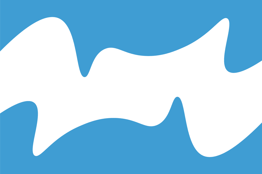 Abstract Blue Card Design with Irregular Shapes on Transparent Surface