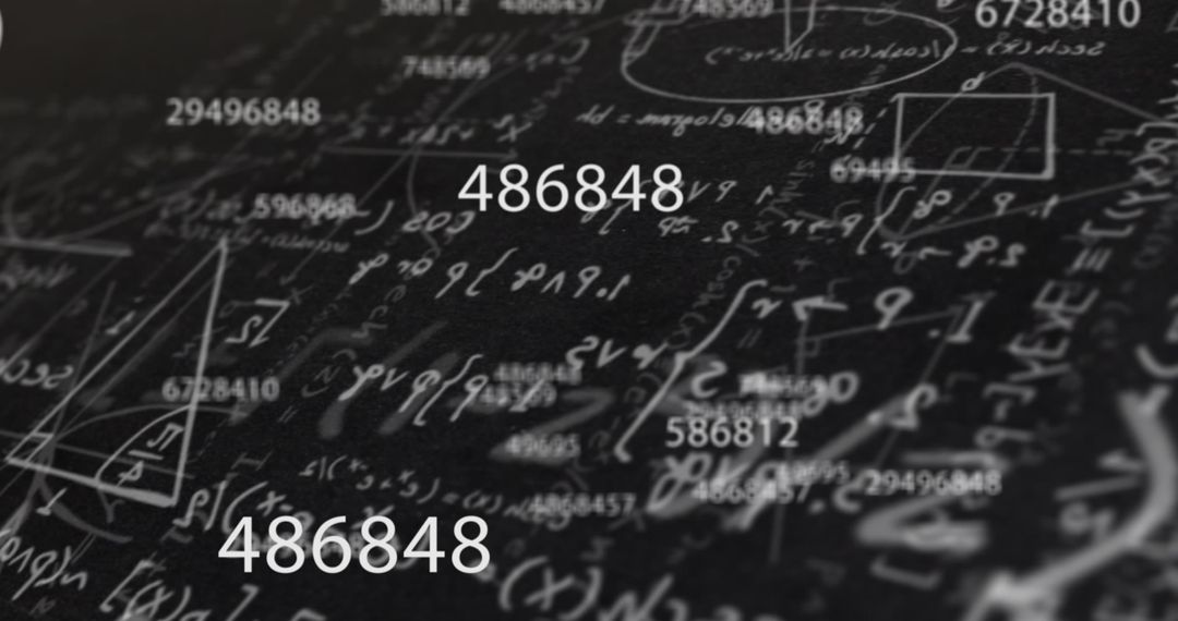 Evolving Numbers Overlay on Mathematical Equations Background