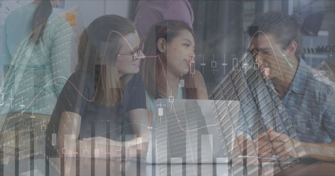 Diverse Business Team Analyzing Data with Technology