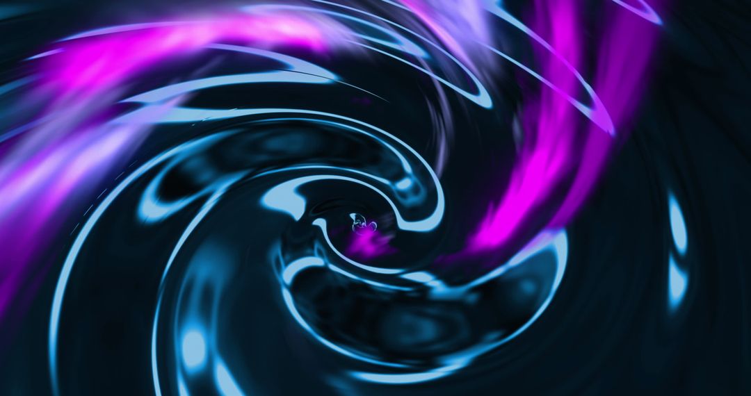 Abstract Swirling Blue and Purple Liquid Motion