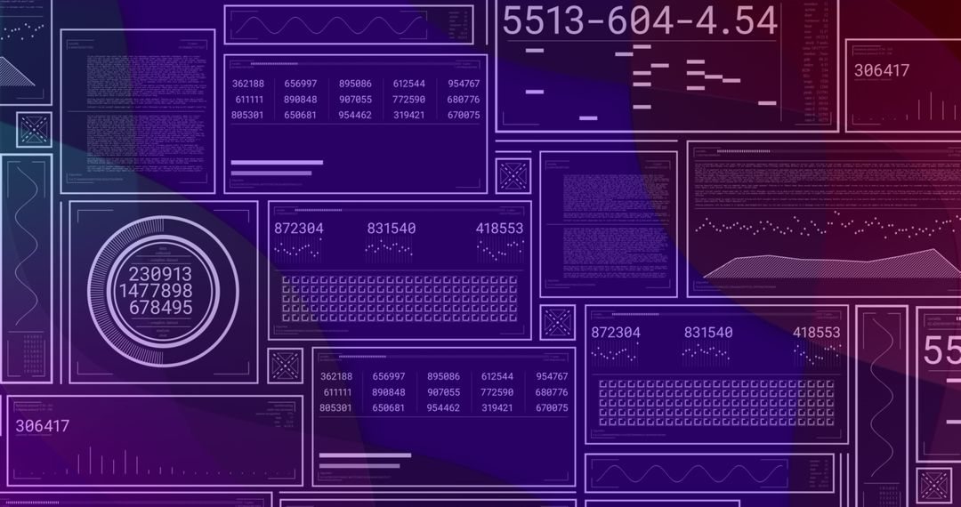 Abstract Digital Interface with Data Panels