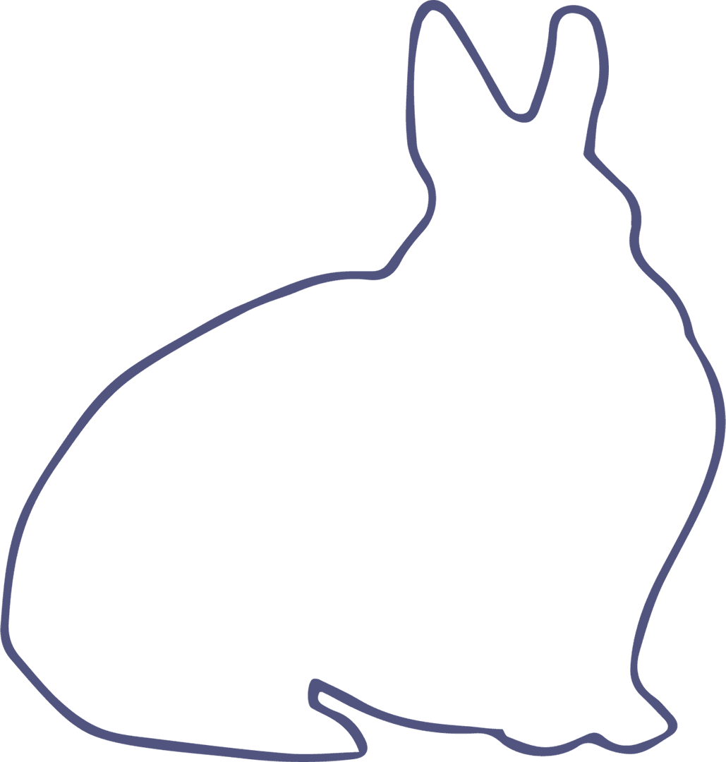 Transparent Rabbit Silhouette, Copy Space Design