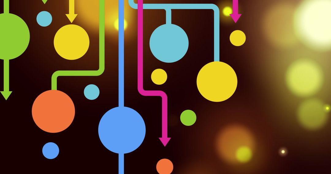 Abstract Digital Sound Visualization with Colorful Circles