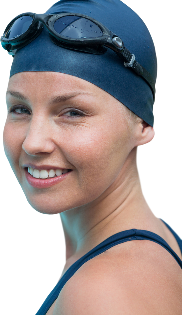 Smiling Woman in Swim Gear with Transparent Background - Download Free Stock Images Pikwizard.com