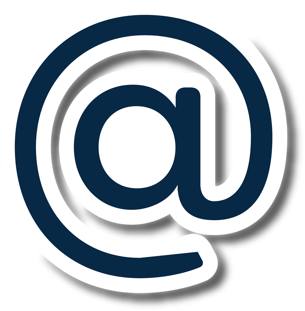 Transparent Blue and White At Symbol Illustration