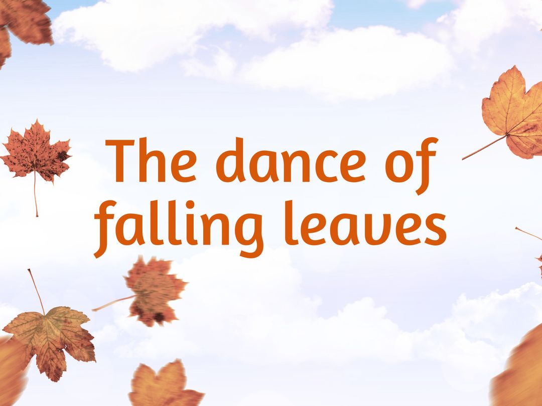 Whimsical Autumn Leaves Falling Against Blue Sky - Download Free Stock Templates Pikwizard.com