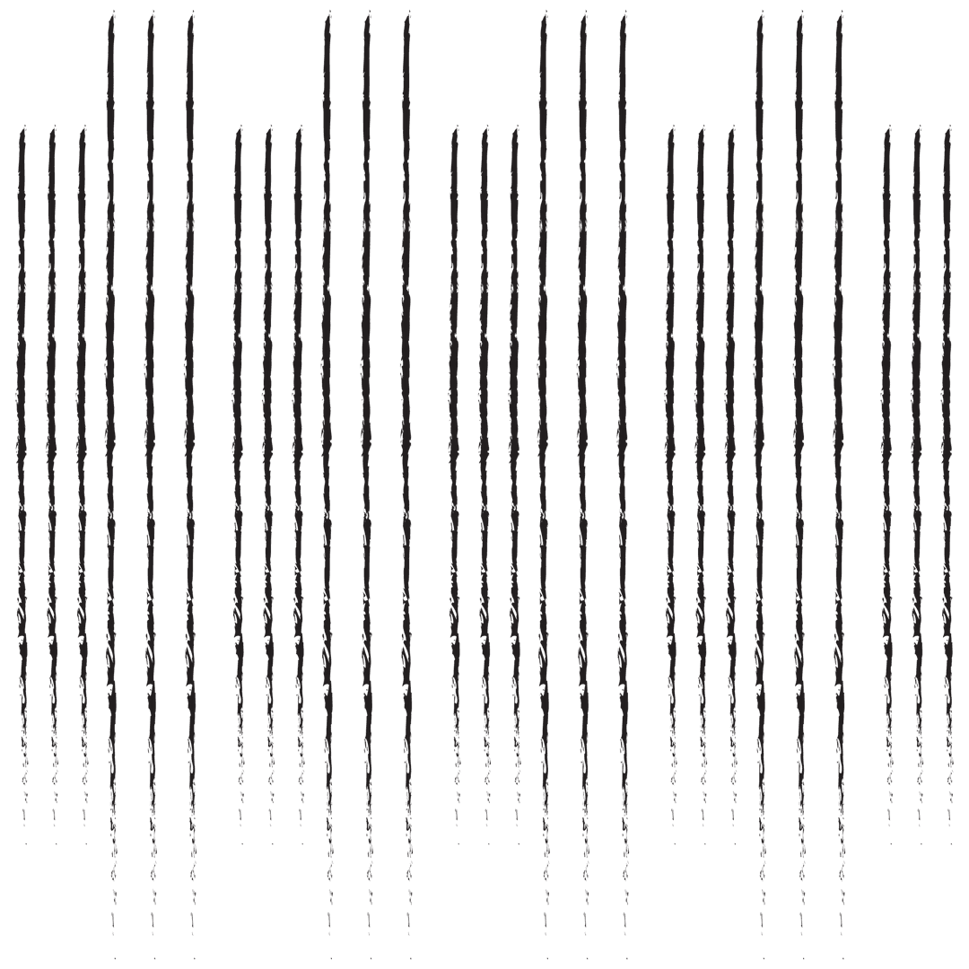 Vertical Black Abstract Lines on Transparent Background