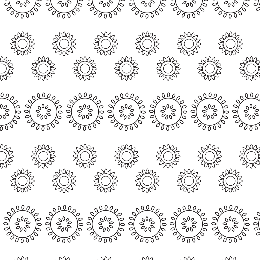 Repeated Black Pattern on Transparent Background for Design Use