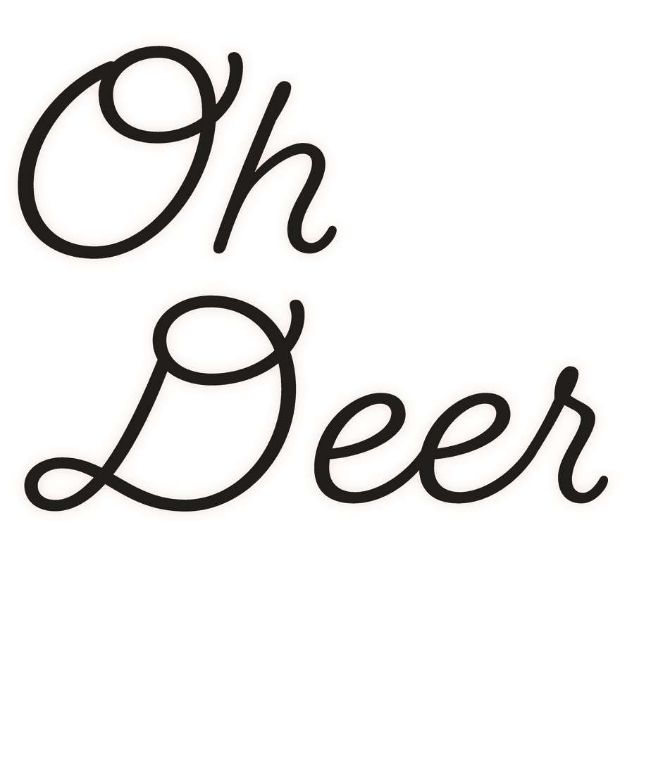 Transparent Oh Deer Text for Christmas Festivities Design