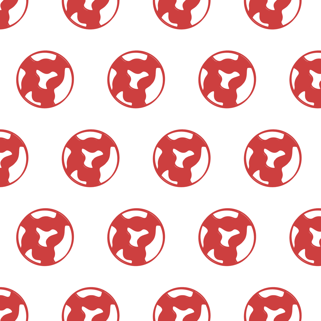 Red Circular Repetitive Pattern on Transparent Background Vector