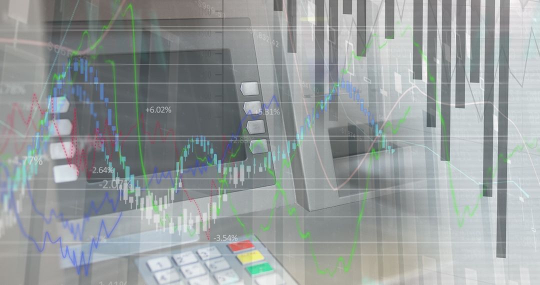 Financial Data Visualization Overlay on Automated Teller Machine