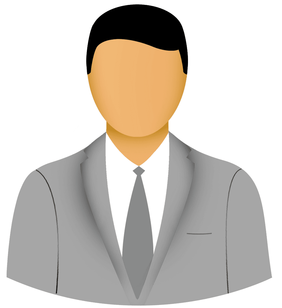 Transparent Business-avatar Illustrinh Gray Formal Suit Style