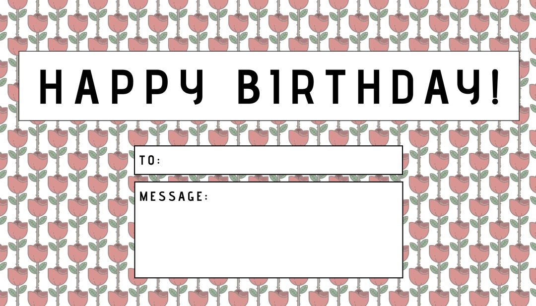 Strawberry-Themed Birthday Card Template for Messages and Invites - Download Free Stock Templates Pikwizard.com