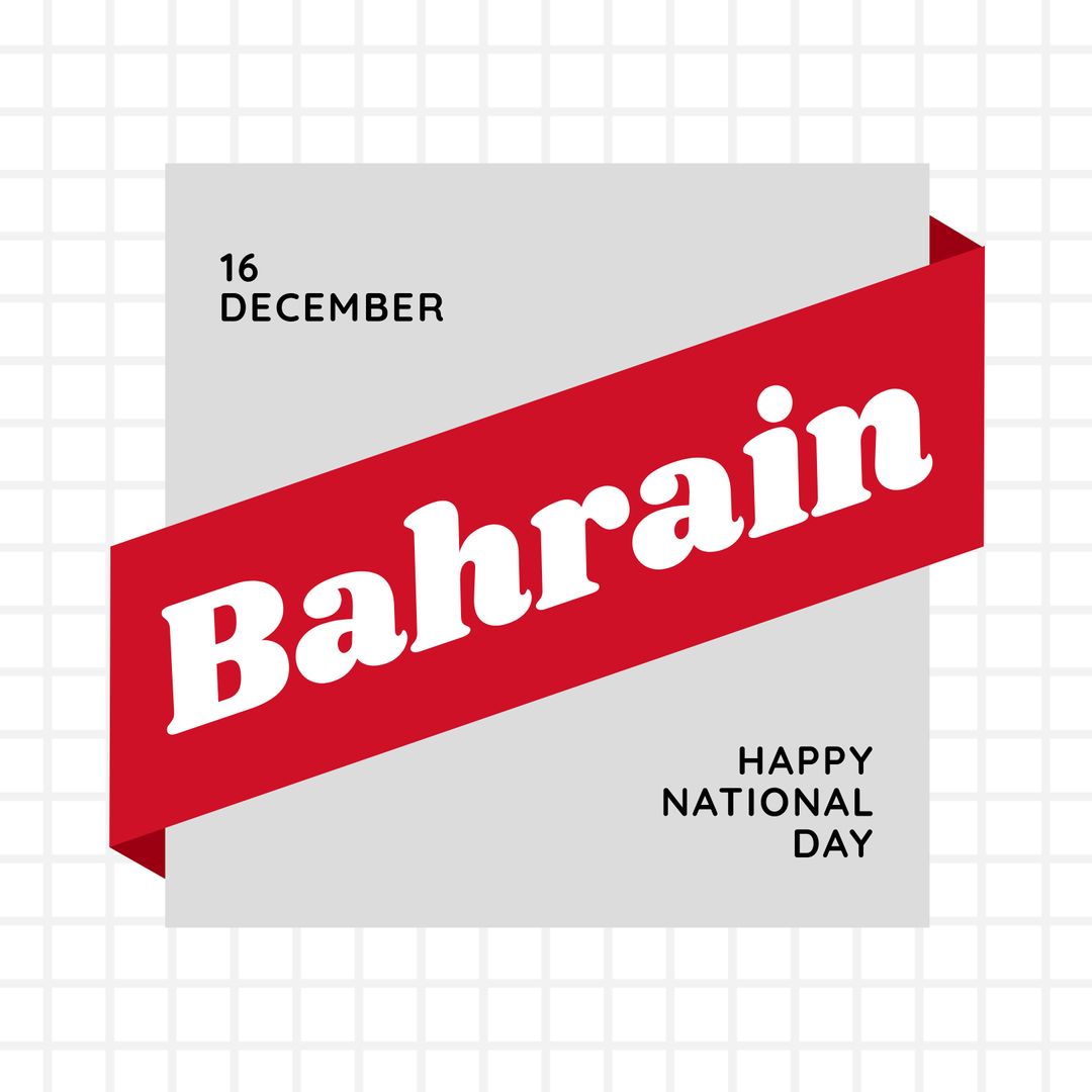 Bahrain National Day Celebration on 16 December with Grid Pattern Background - Download Free Stock Templates Pikwizard.com