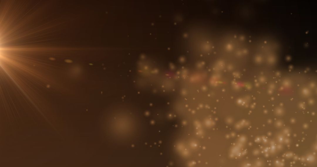 Abstract Glowing Spotlight with Floating Particles