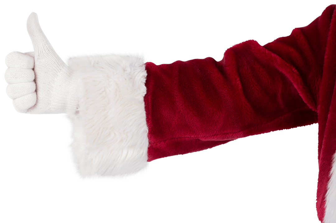Santa Arm Giving Thumb Up Transparent Background