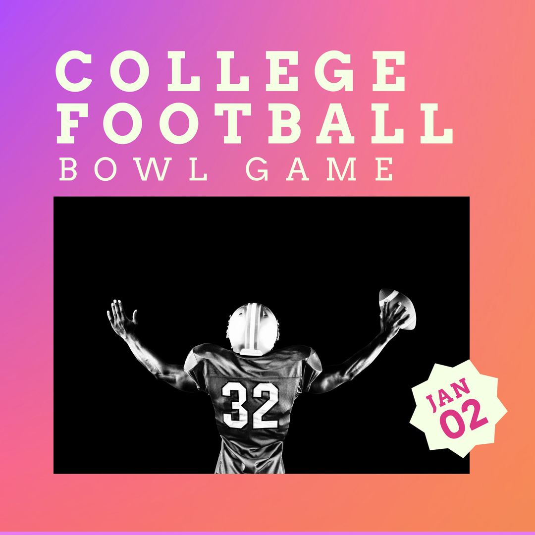 Dynamic College Football Bowl Game Poster Design