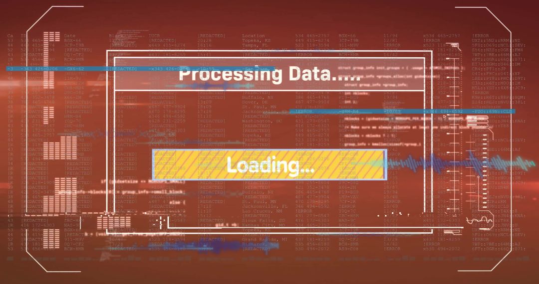 Data Processing and Loading Screen with Technological Interface - Free Images, Stock Photos and Pictures on Pikwizard.com