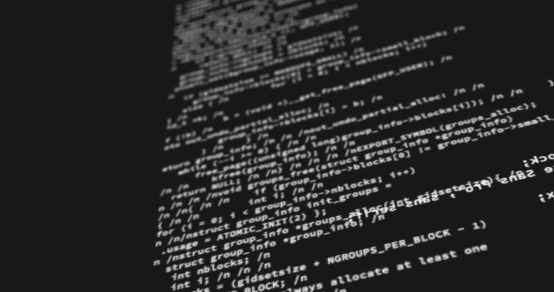 Complex Programming Code on Black Background