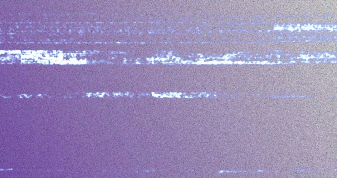 Abstract Digital Glitch Lines on Purple Gradient Background