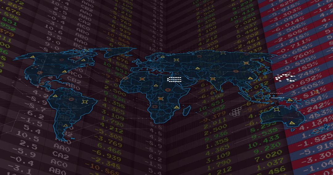 Global Network with Futuristic Data Overlay