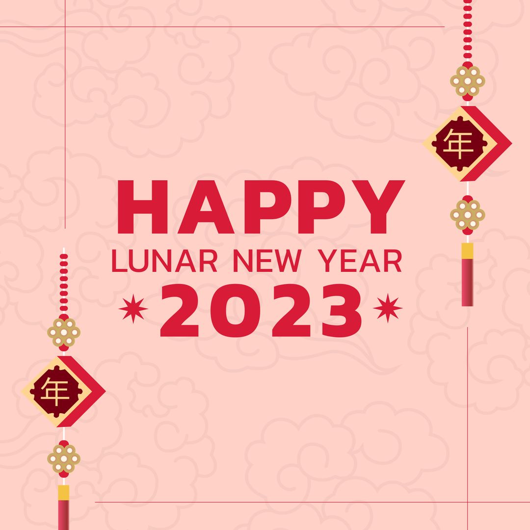 Lunar New Year Celebration Design with Traditional Elements