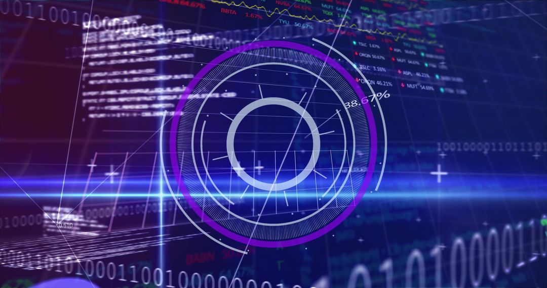 Digital Interface Analyzing Stock Market Data Visualization